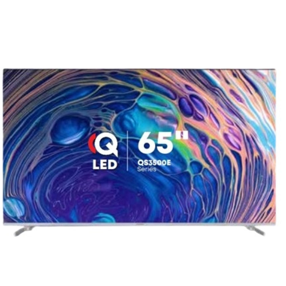 Tornado 65 Inch 4K Frameless QLED TV Built-In Receiver 65QS3500E. Tornado 65 Inch 4K Frameless QLED TV Built-In Receiver 65QS3500E.